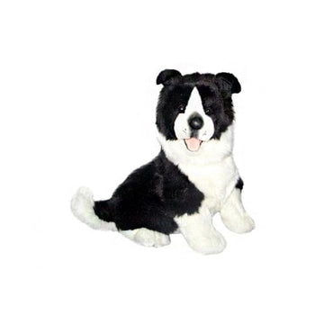 faire-bocchetta Plush Border Collie Medium Sitting Border Collie Life Like Quality Plush Stuffed Dog